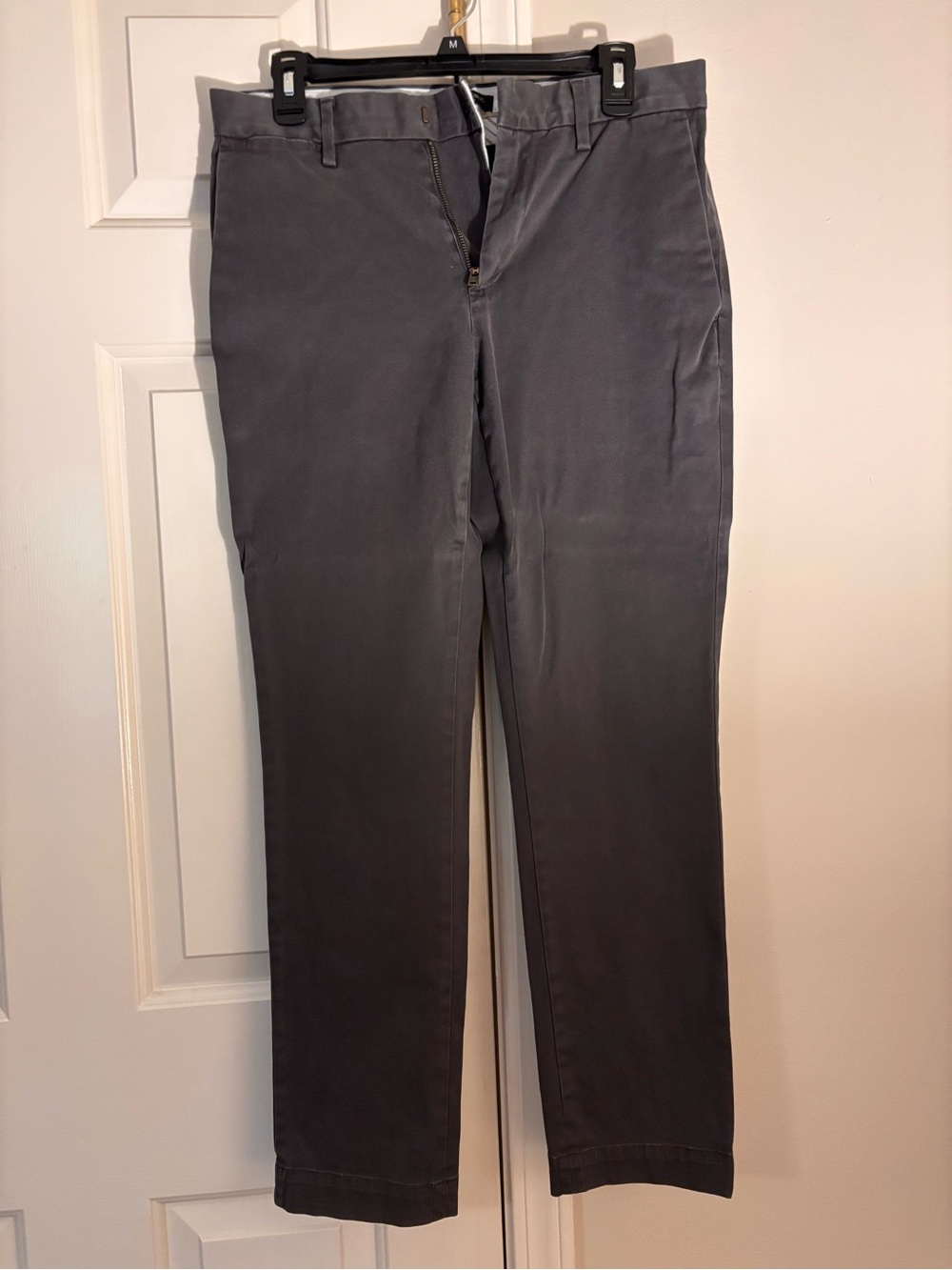 Banana Republic Men's Gray Straight-Leg Chinos